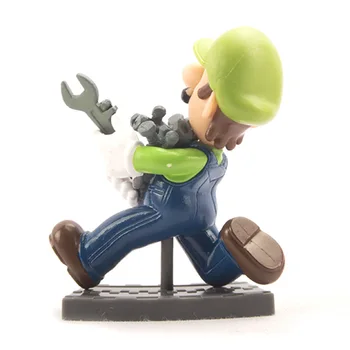 11pcs/veľa super mario Anime Kreslených Mario bros Luigi Yoshi Dragon Húb Opice DK PVC akčný model Obrázok darčeky, Hračky pre deti,