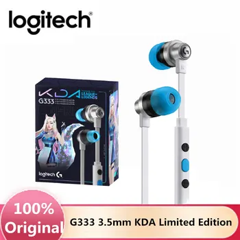Pôvodné Logitech G333 3,5 mm KDA Limited Edition In-Ear Herné Slúchadlá S Mikrofónom Profesionálny USB Gaming Headset