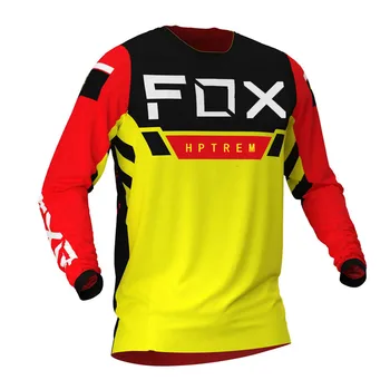 Motocykel mountain bike team zjazdové jersey MTB Offroad fxr požičovňa lokomotíva tričko cross country horských hptrem fox jersey