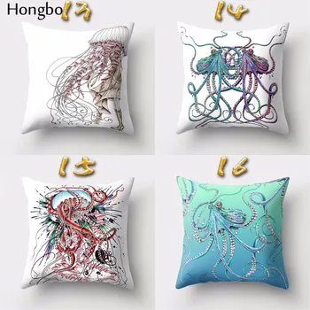 Hongbo 1 Ks Farebné More Zvierat Octopus Obliečok Bytové Obliečka Na Vankúš Vankúš Auto Dekorácií