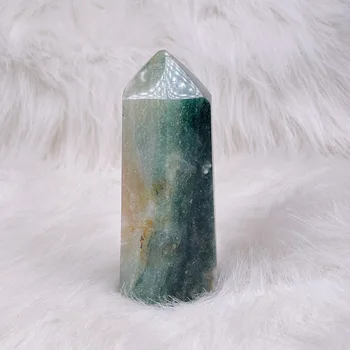 NOVÉ!!!!Prírodné Tichom Jaspis Crystal Bod Uzdravenie Šesťhranné Obelisk Prútik Darček Domova