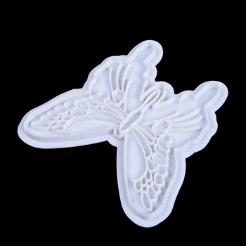 2ks/set Plastových Tortu Formy Motýľ Cookie Frézy Biscuit Cukor Čokoládové Formy DIY 3D Fondant Razba Cake Zdobenie Nástroje