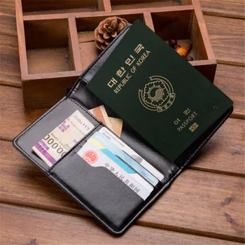 Bežné PU Kožené Pas Pokrýva Cestovné Príslušenstvo ID Banka Kreditnej Karty Taška Muži Ženy Pas Módne kože Držiteľa Pasu