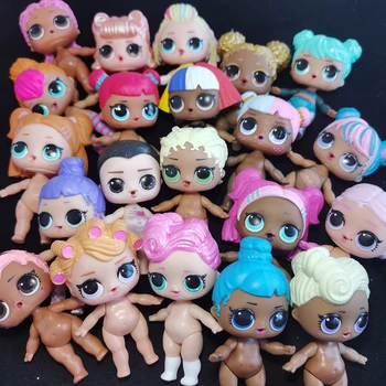 3ks Náhodné Skutočné LOL prekvapenie bábiky Pôvodné Trblietavý bábiky prekvapenie akcie hračky, bábiky pre dievča darčeky 8 cm
