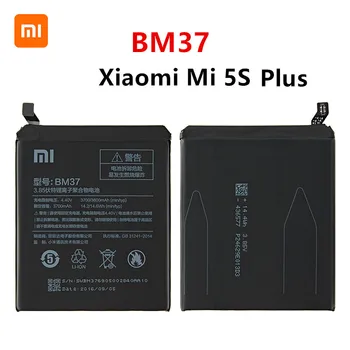 Xiao mi Pôvodnej BM37 3800mAh Batérie Pre Xiao Mi 5S Plus MI5S Plus BM37 Vysokej Kvality Telefón Náhradné Batérie