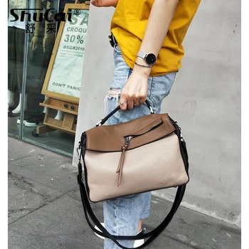 SHUCAI pravej Kože taška cez Rameno dámske kabelky lady Stitched messenger taška luxusné Dizajnér crossbody tašky pre ženy Kapsičky