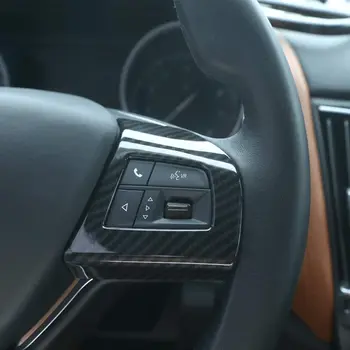 Carbon Fiber Volant Tlačidlo Dekorácie Rámy Kryt Trim 2 ks Pre Maserati Ghibli Pre Quattroporte 2016