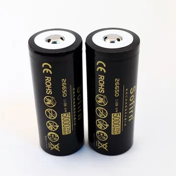 Sofirn 26650 Batérie 5000mAh 3,7 V 25A Nabíjateľná Batéria 5C Vysoký Výtok Mozgov Lítiové Batérie pre LED Baterka/Hračky