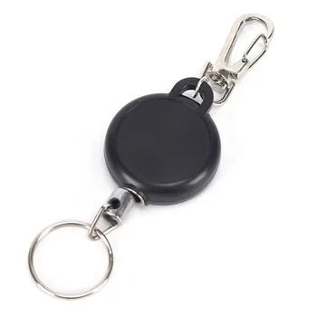 60 cm Vonkajšie Odznak Cievky Stiahnuteľné aplikácie Keychain Recoil Yoyo Skipasu ID Kartu, Držiak Kľúčov KeyChain Ocele Kábel Nástroje