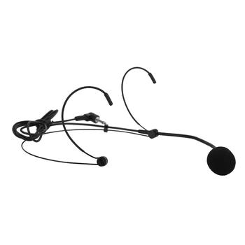 Uni Directional Hlava-montáž Headworn Ucho Headset-hák Mikrofón Mic Flexibilné Káblové Boom pre Hlasové Amp Zosilňovač a Reproduktor