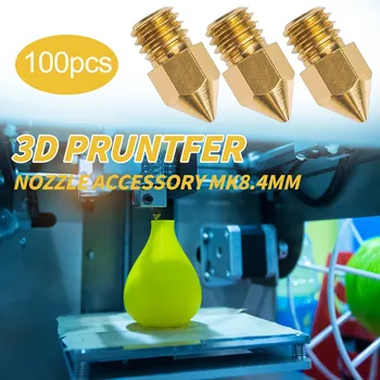 100ks 3D Tlačiarne Tryska Príslušenstvo MK8 0,4 mm Pre CR-10 Pre vzdať sa 3 Pre Anet A8 Tlačiarne Príslušenstvo