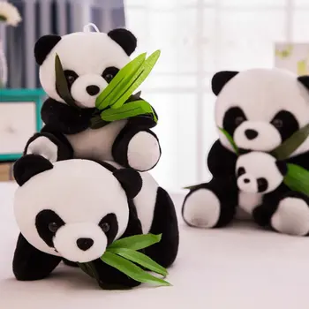 S Prísavkou Panda Objať Bambusu Bábika Panda Bábika Plyšové Hračky Bábiky Narodeniny Darček, Svadobný Dar Prívesok