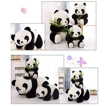 S Prísavkou Panda Objať Bambusu Bábika Panda Bábika Plyšové Hračky Bábiky Narodeniny Darček, Svadobný Dar Prívesok