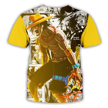2021 nové Anime Letné Tričko pre Mužov a ženy, Zábavné Vytlačiť Jeden Kus 3d T-shirt Muž Hip hop Streetwear O-Neck Tričká topy&Tees