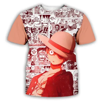 2021 nové Anime Letné Tričko pre Mužov a ženy, Zábavné Vytlačiť Jeden Kus 3d T-shirt Muž Hip hop Streetwear O-Neck Tričká topy&Tees