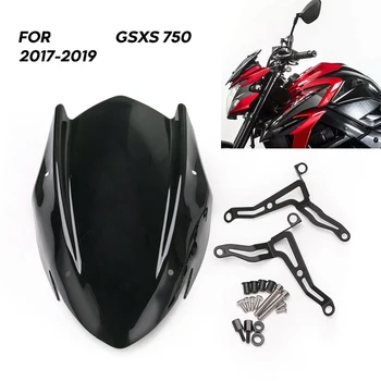 Motocykel Čelné sklo čelné Sklo Štít Displej s Držiakom na Suzuki GSXS750 GSX-S750 GSXS 750 2017 2018 2019