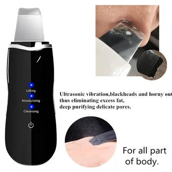 Ultrazvukové Krásu Tváre Nástroj Pokožky Čistička Vibračná Masáž Tváre Blackhead Odstraňovač Lopatu Čisté Kavitačný Peeling