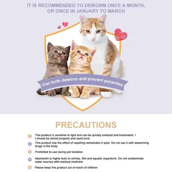 PRE pet mačka Pes antiparasite tapeworm Prevencii a Liečbe pipety